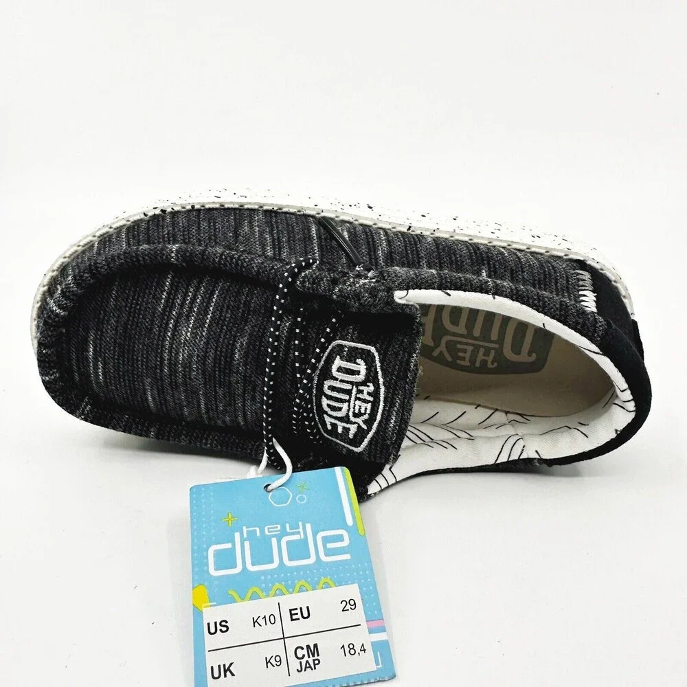 Hey Dude Wally Toddler Stretch Black Toddler Size 7 Casual Shoes